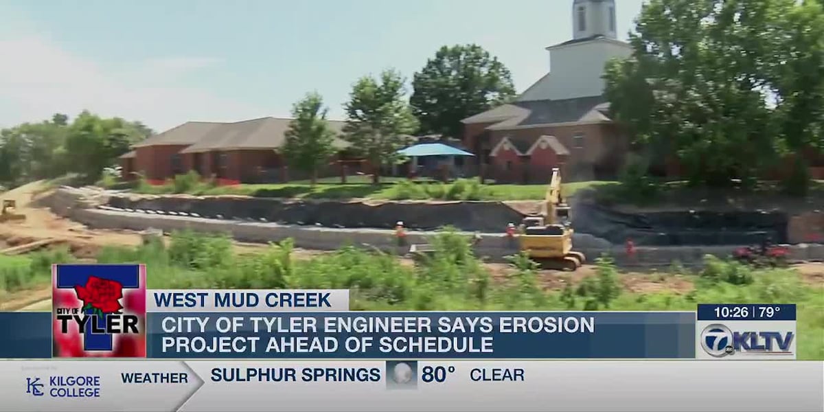 City of Tyler engineer says West Mud Creek erosion project under budget, ahead of schedule