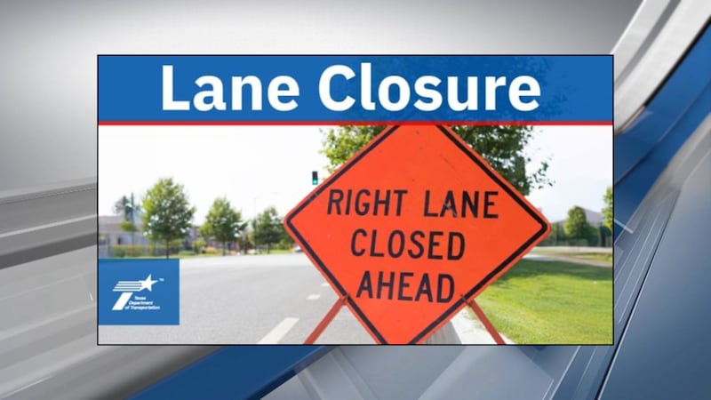TxDOT lane closure
