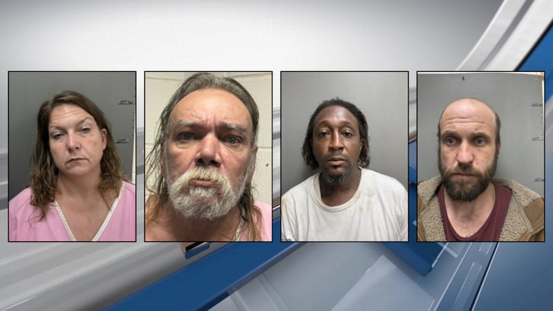 (pictured left to right) Heather Nicole Johnston, Dan Henry Nichols, Wille Earl Duncan and...