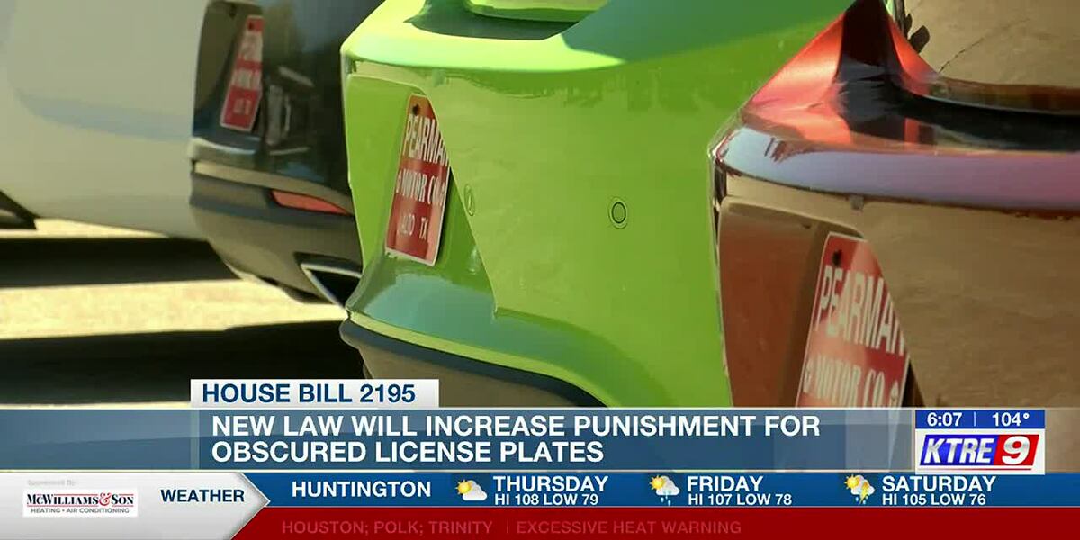 Plate Obstructer HB 2195 increases punishment for obscured license plates in Texas