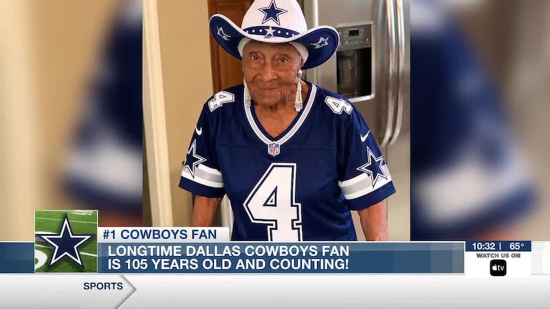 105-year-old Dallas Cowboys fan celebrates team’s win from her Marshall home