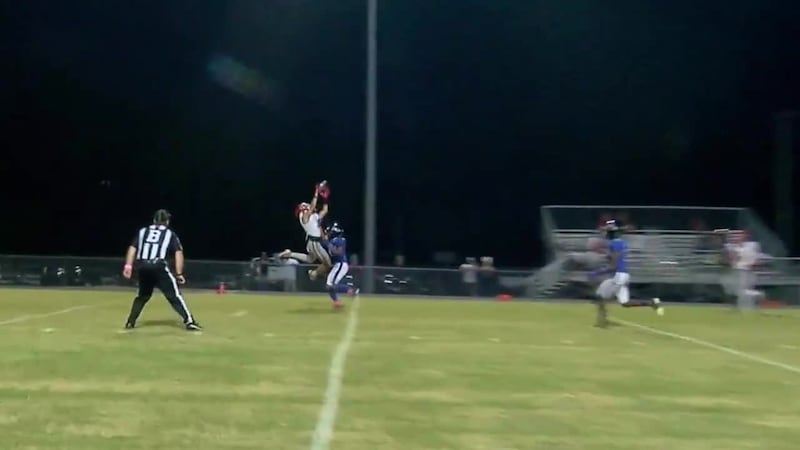 WATCH: Groveton’s Due, McLain hook up for long TD