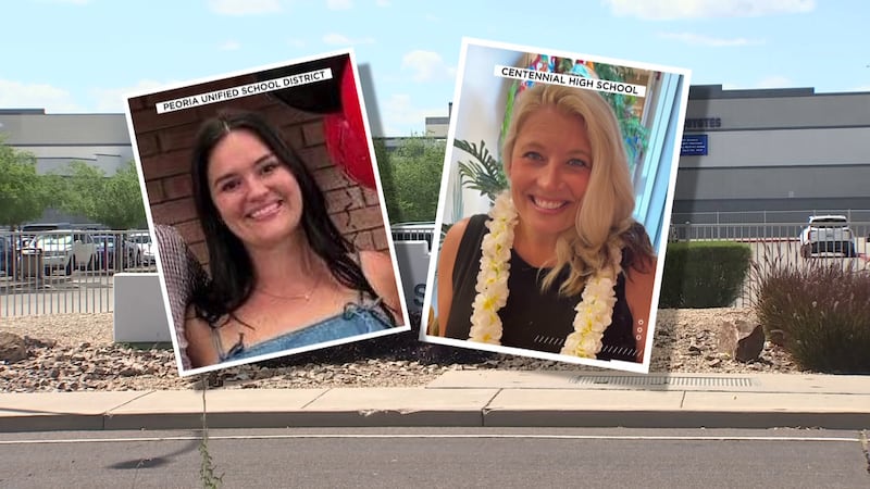 Haley Beck, left, is accused of pandering and Angela Burlaka, right, is accused of furnishing...