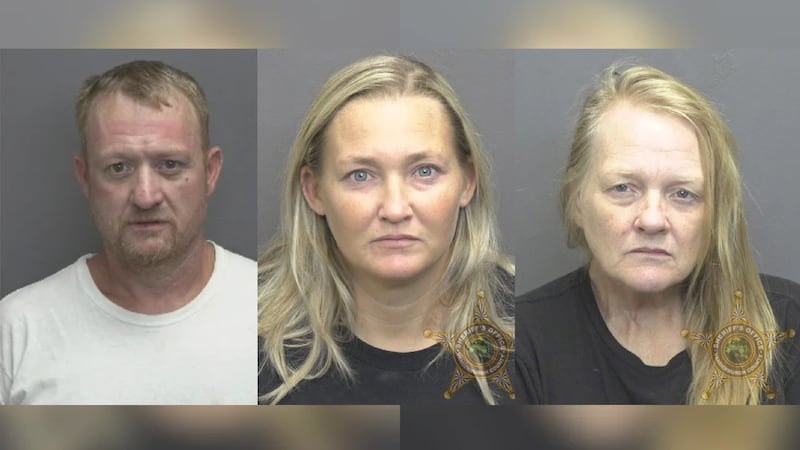 Booking photos released: Jason Fulks, Natalee Fairchild and Sherry Beasley.