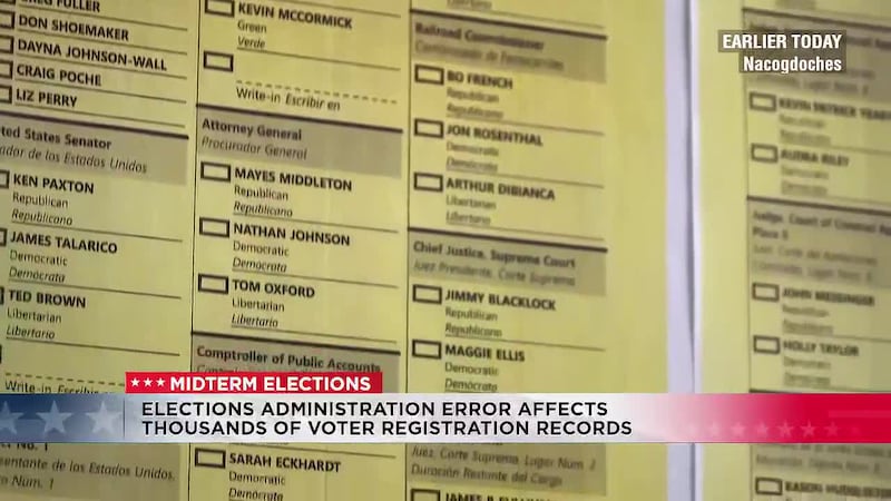 DPS error leaves East Texas counties scrambling to register voters before early voting