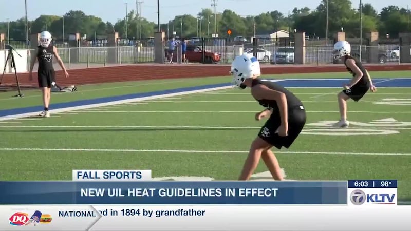 New UIL heat guidelines in effect as football teams start practice across East Texas