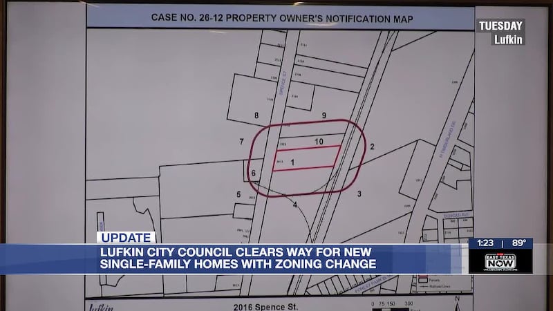 Lufkin City Council approved a preliminary zoning change for part of Spence Street that could...
