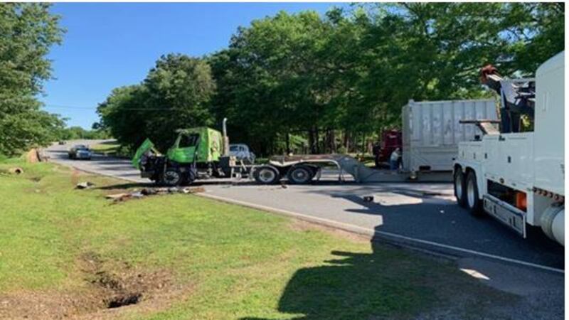 Both lanes of U.S. Highway 96 North are blocked just outside of Center because of an...