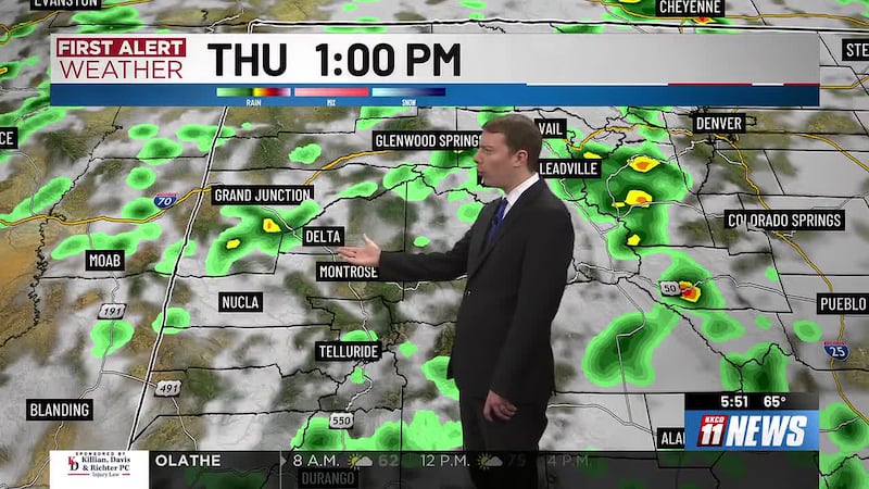 Another round of scattered showers and thunderstorms for Western Colorado before we trend drier.
