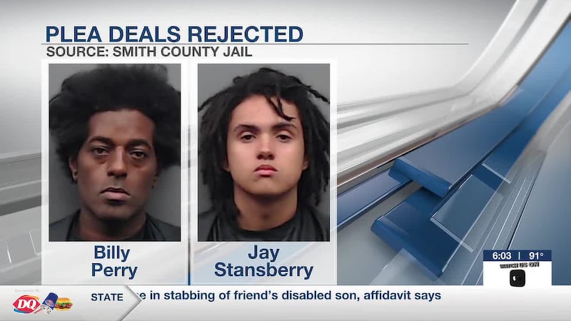 A 475th District Court judge rejected proposed plea deals for two Tyler men charged in the...