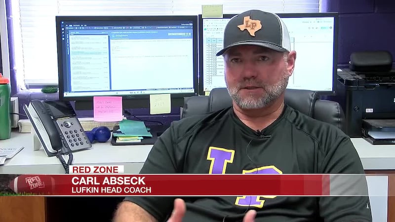 Lufkin head coach Carl Abseck on Red Zone Preview show