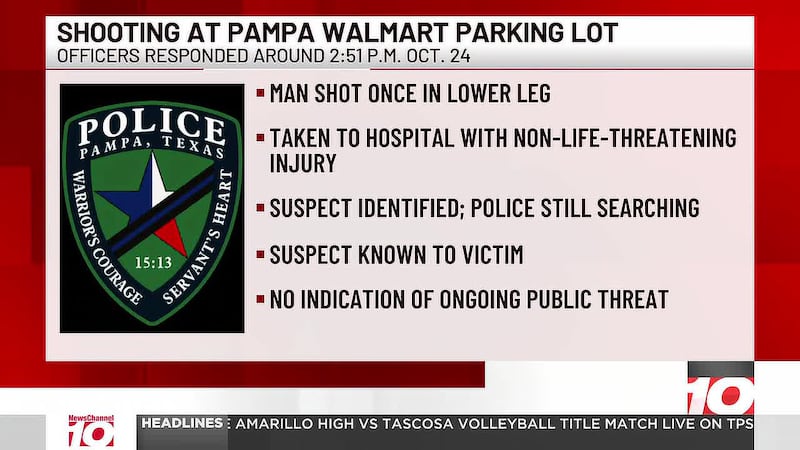 Pampa police arrested an 18-year-old man wanted in connection with Saturday’s shooting in the...