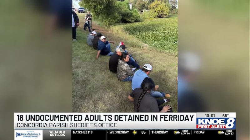 The Concordia Parish Sheriff’s Office announced 18 undocumented adults were detained in...