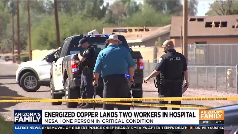 A copper-removal job in Mesa turns dangerous after officials say the material was apparently...