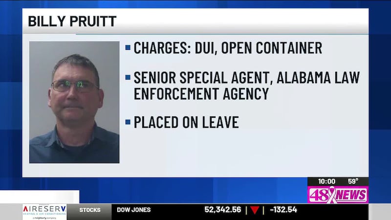 An Alabama Law Enforcement Agency special agent is on mandatory leave following a driving...